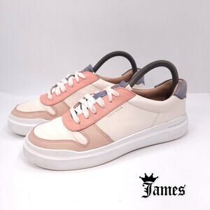 Cole Haan Grand Pro Rally Court Leather Sneaker Shoe Womens Size 7 W18506 White